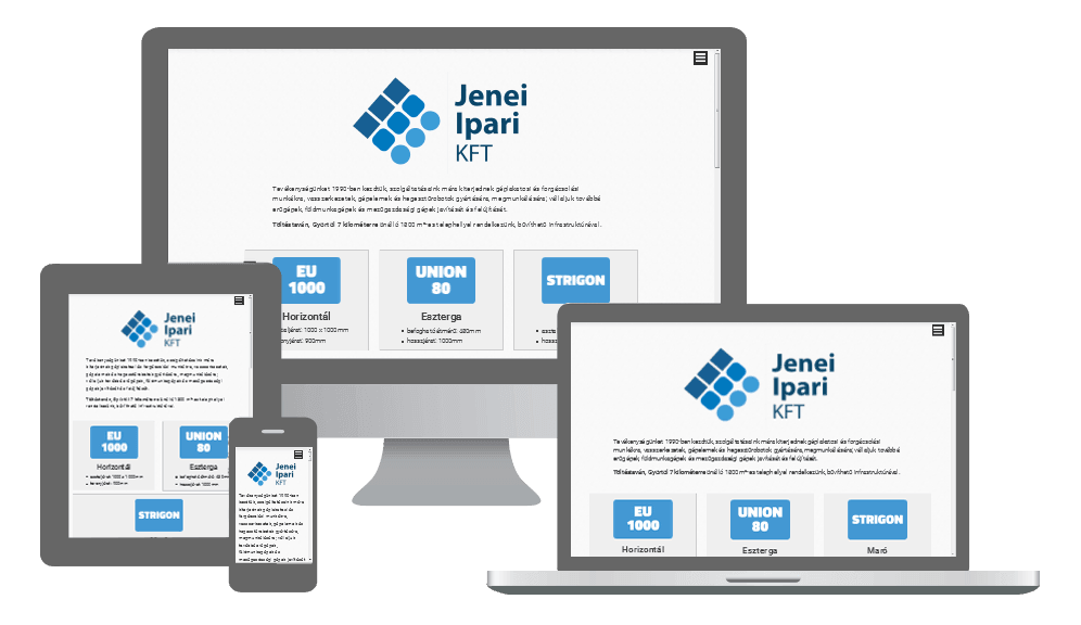 Jenei Ipari Kft. responsive web
